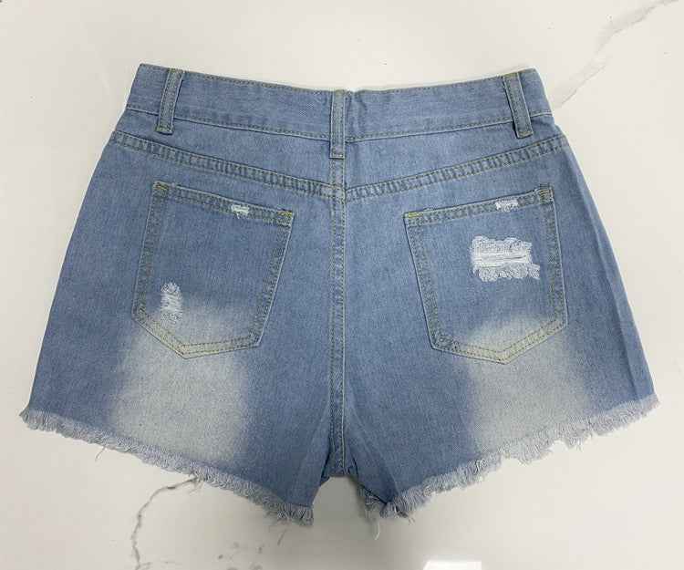 4th of July Collection Denim Bottoms for Women Ripped Tassel