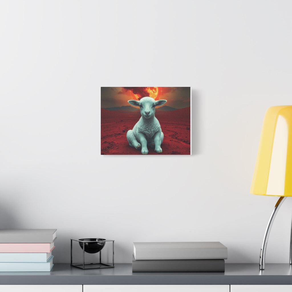 Surreal Sheep Canvas Art, Modern Wall Decor, Home Office Art, Gift for Animal Lovers, Unique Artwork