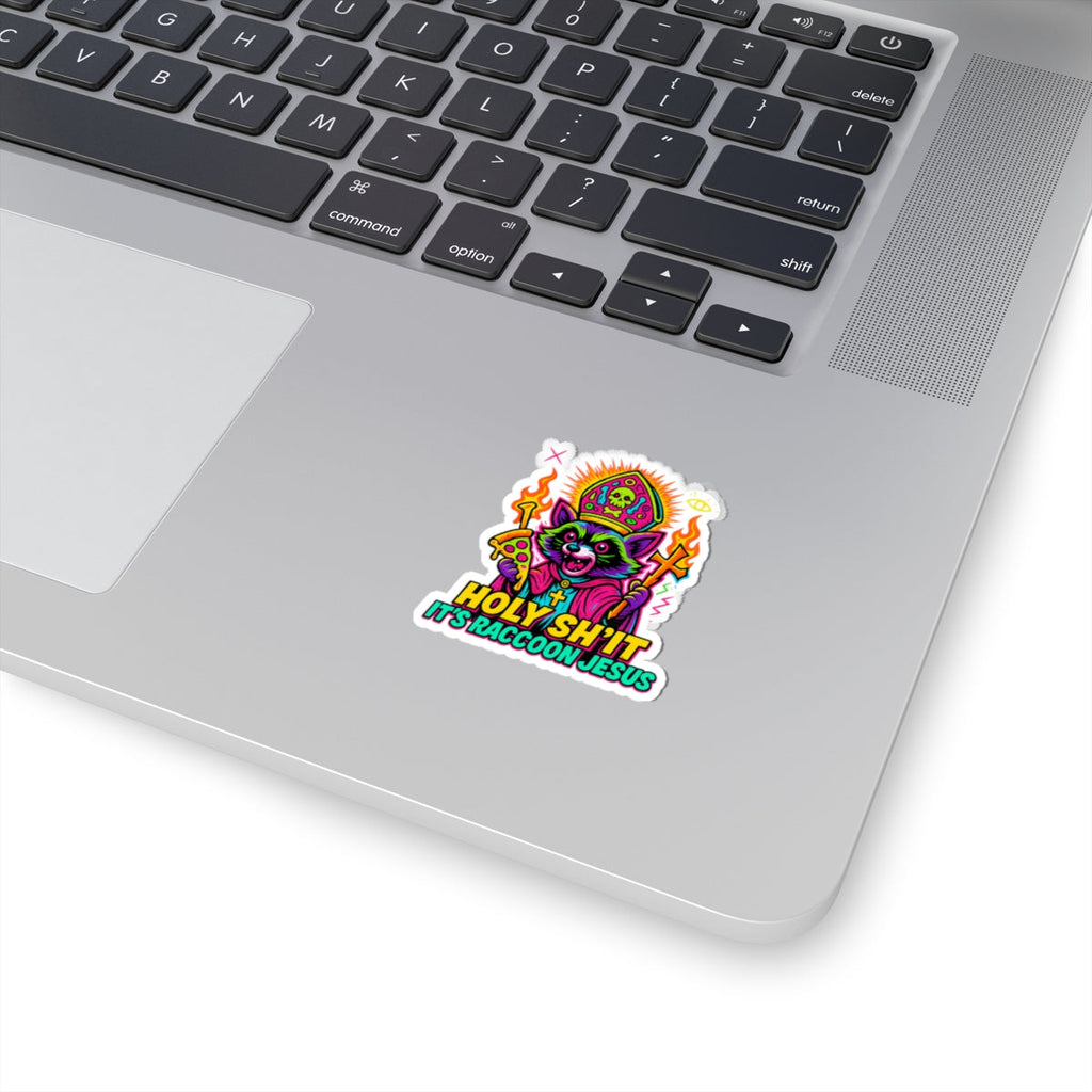 Holy Sh*t, It’s Raccoon Jesus – Limited Edition Kiss Cut Sticker | Illuminasty Drop