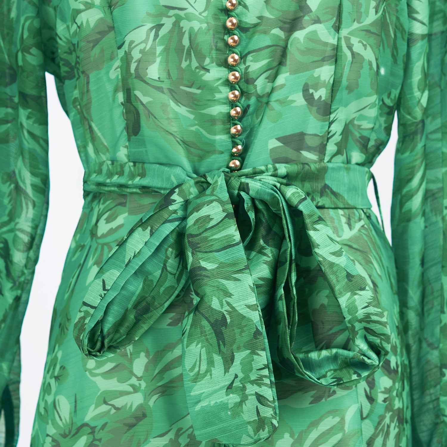Summer New Elegant Printed Strap Waistband Gentle Dress