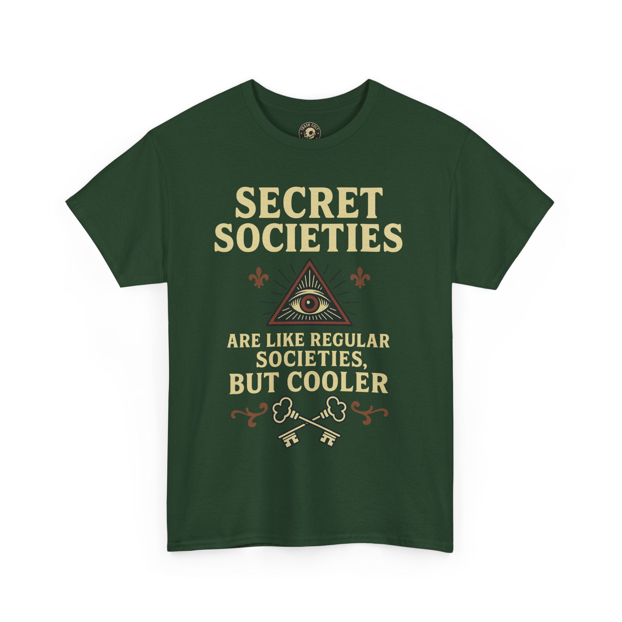 Secret Societies Shirt – Illuminati Eye Graphic Tee – Gildan 5000 Soft Cotton – Trash Cult Vintage Design
