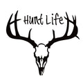 Hunt Life Deer Decal – Dead Head Deer Skull Vinyl Sticker 1291