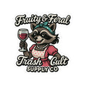 Fruity & Feral Raccoon Stickers, Fun Car Accessories, Cute Laptop Decor, Gift for Animal Lovers, Quirky Home Decor