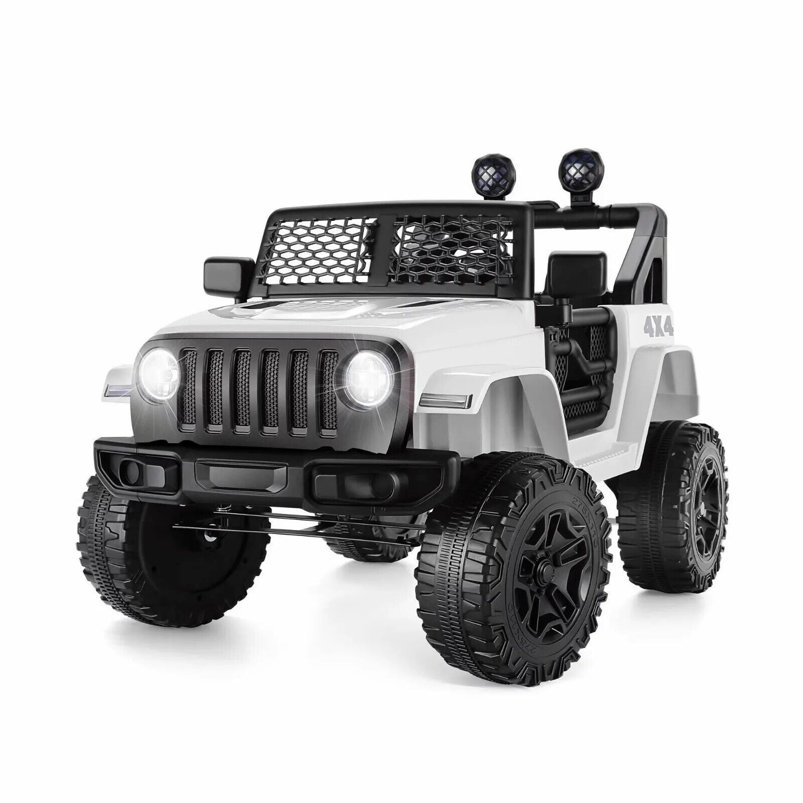 12V 2-Seater Electric Ride-On Car with LED Lights, MP3 Player, and Remote Control for Kids