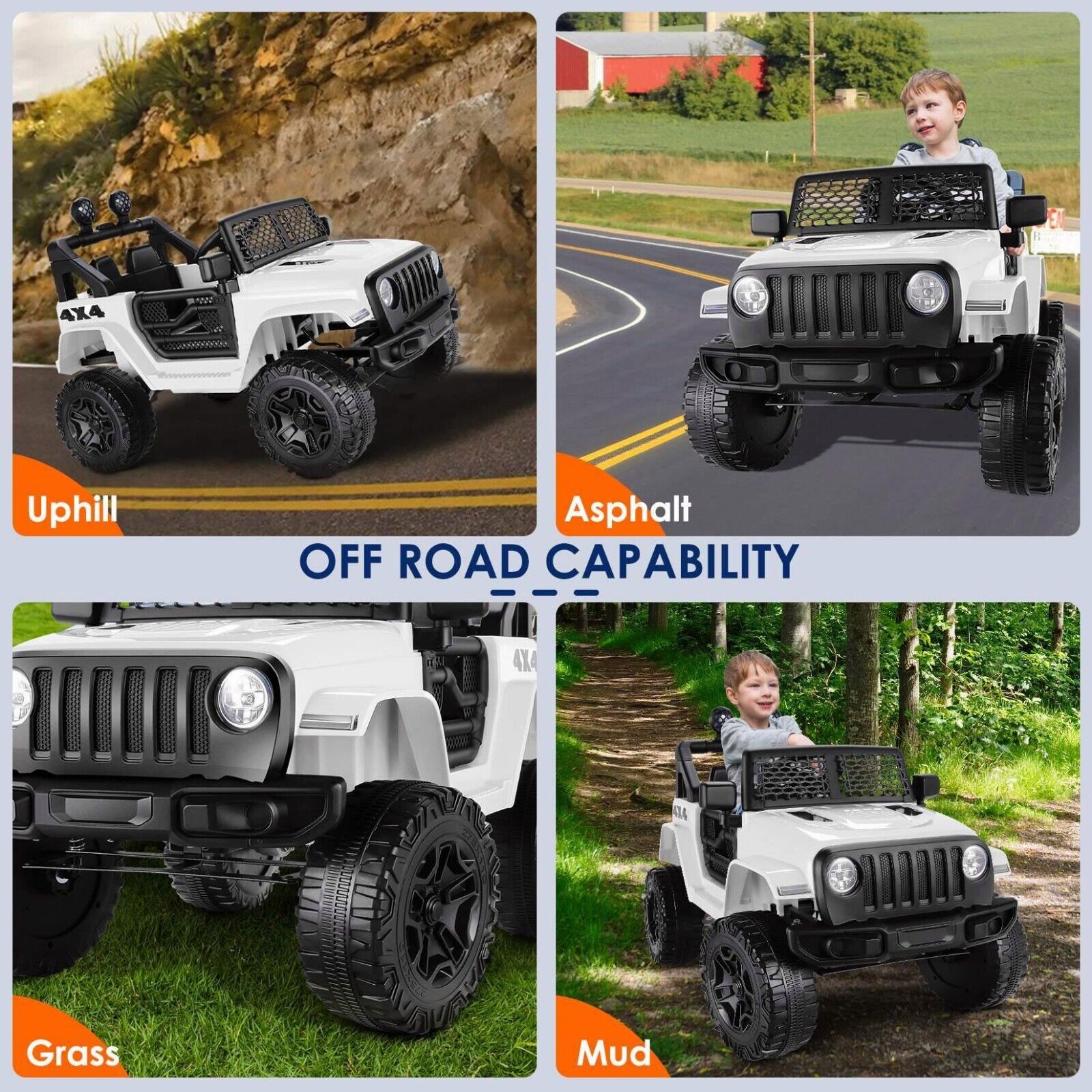 12V 2-Seater Electric Ride-On Car with LED Lights, MP3 Player, and Remote Control for Kids