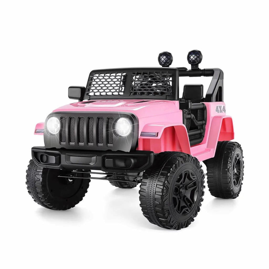 12V 2-Seater Electric Ride-On Car with LED Lights, MP3 Player, and Remote Control for Kids