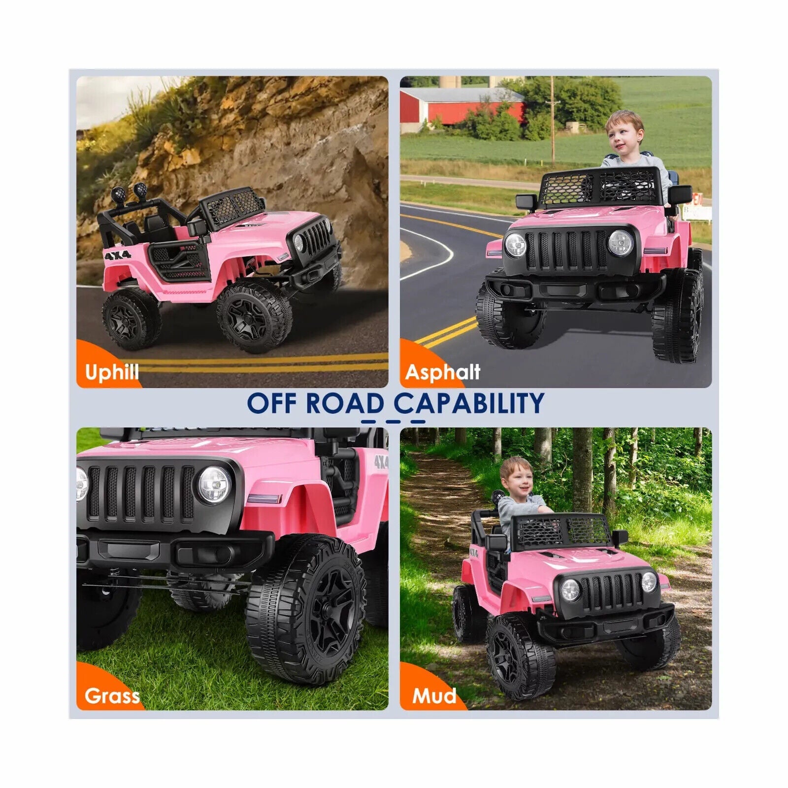 12V 2-Seater Electric Ride-On Car with LED Lights, MP3 Player, and Remote Control for Kids