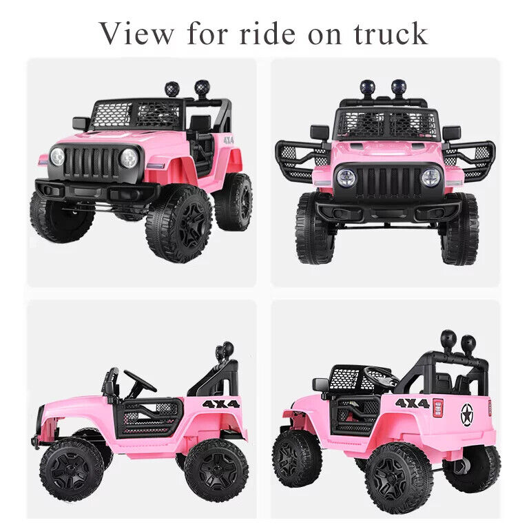 12V 2-Seater Electric Ride-On Car with LED Lights, MP3 Player, and Remote Control for Kids