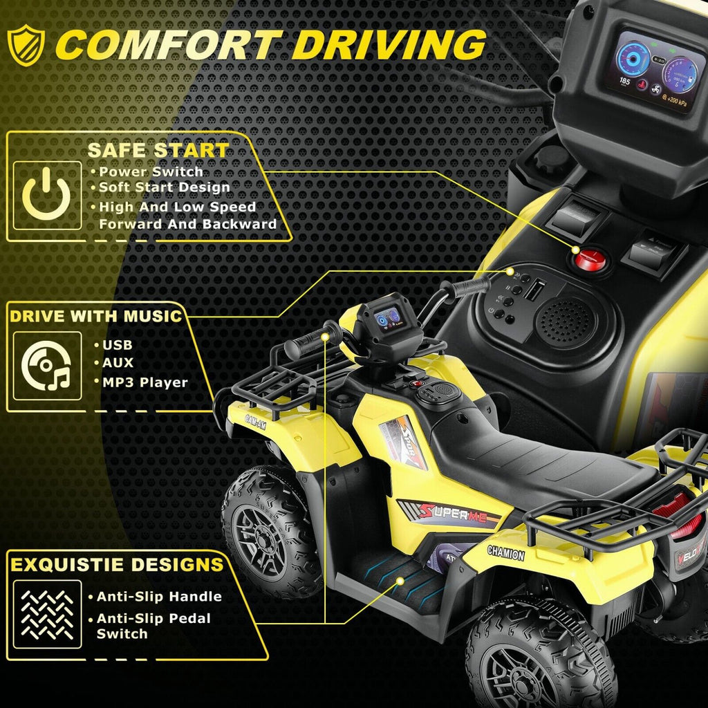 12V/24V Electric Jeep Truck ATV for Kids with Parent Remote Control - Fun and Safe Ride-On Toy
