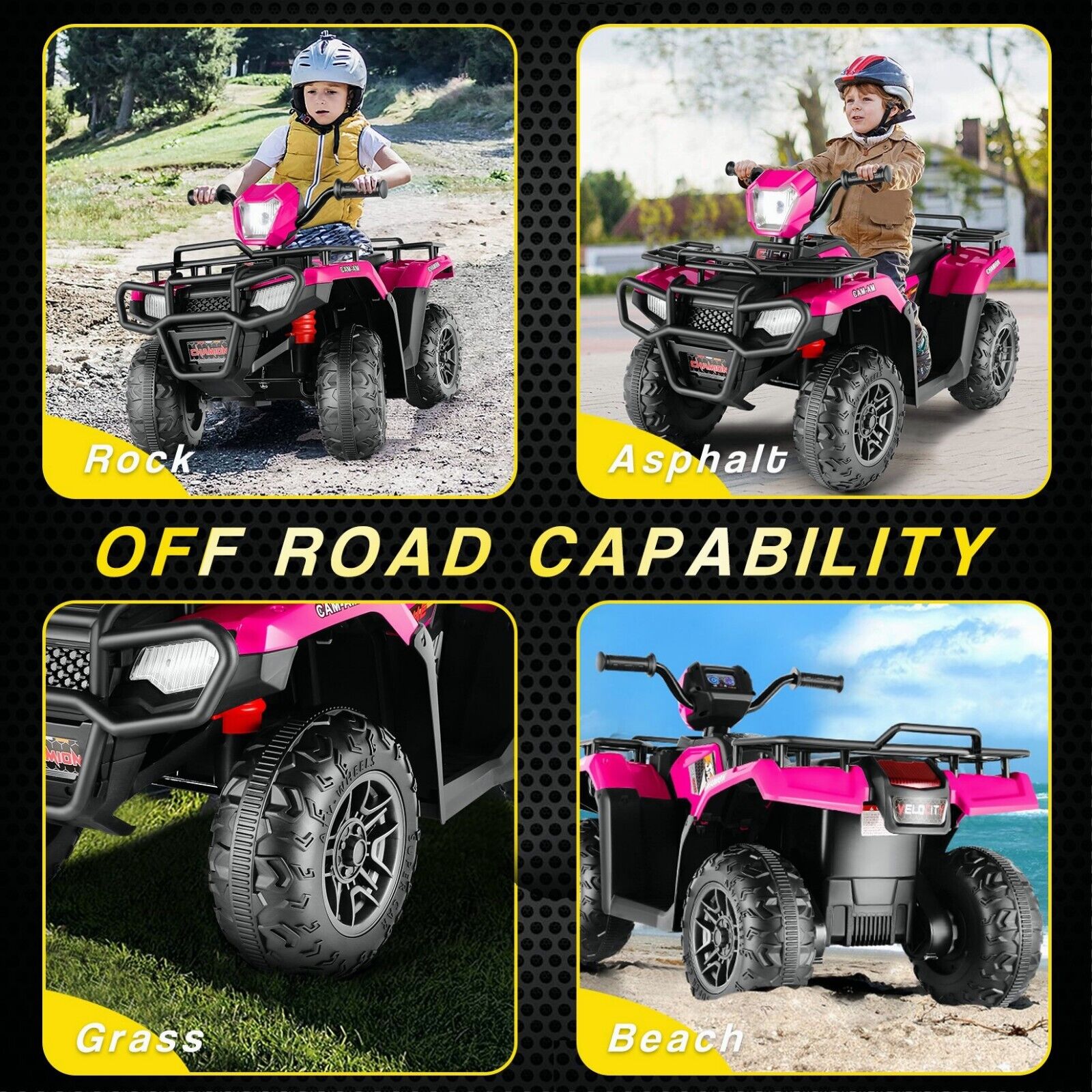 12V/24V Electric Jeep Truck ATV for Kids with Parent Remote Control - Fun and Safe Ride-On Toy