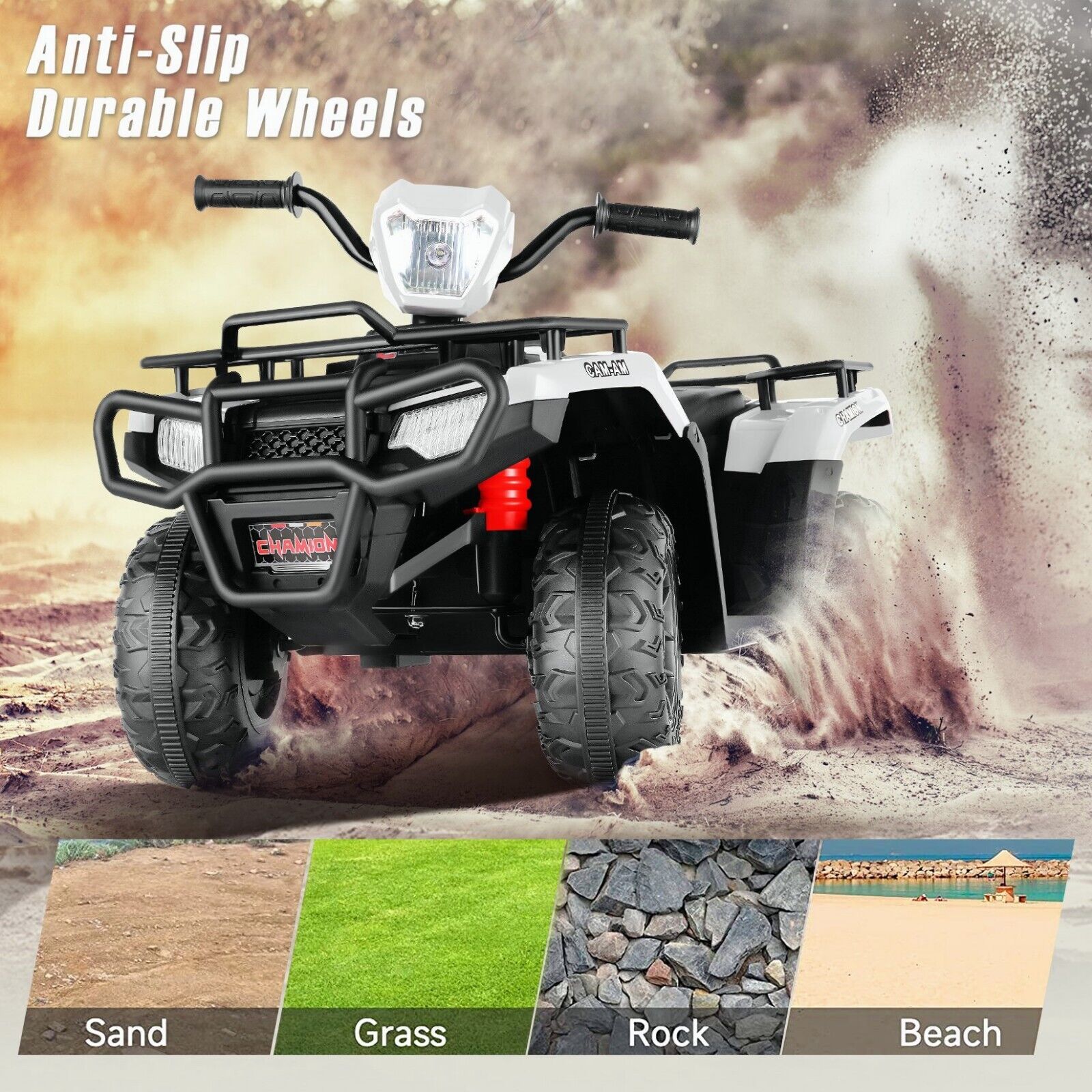 Electric 4 Wheeler ATV Car Jeep Truck for Kids - 12V/24V Battery Powered Ride-On Toy