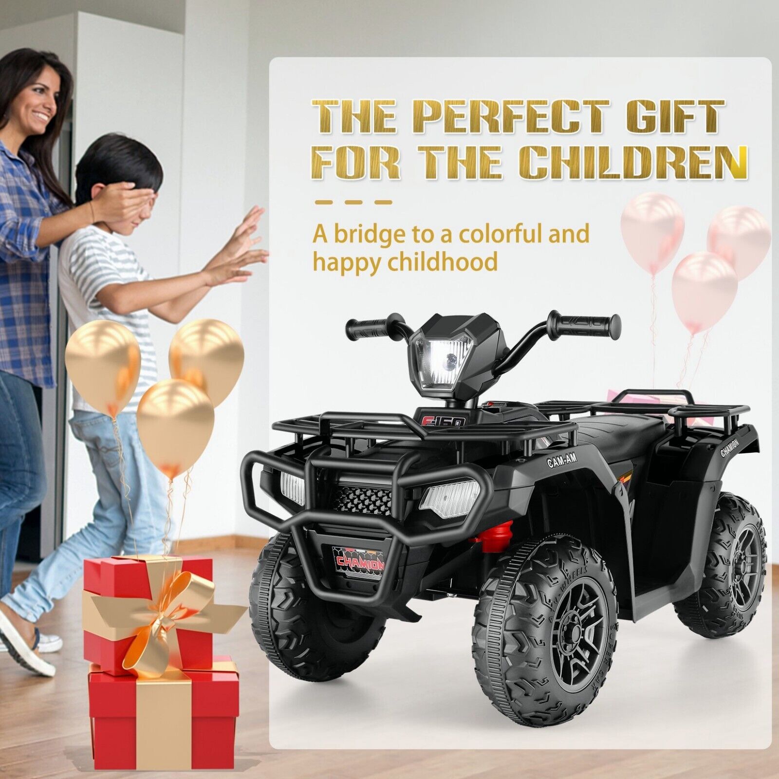 Electric 4 Wheeler ATV Car Jeep Truck for Kids - 12V/24V Battery Powered Ride-On Toy
