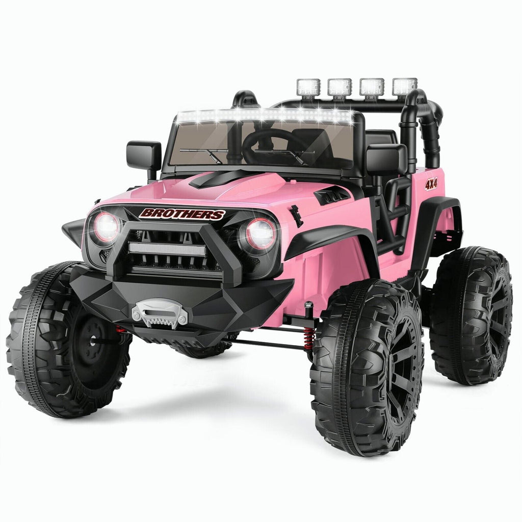 Electric Ride-On ATV Jeep Truck for Kids with LED Lights and Music