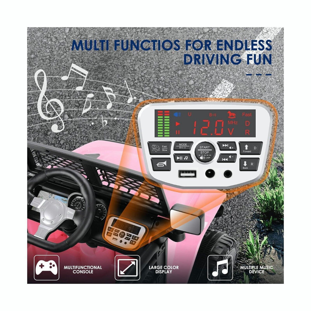 Electric Ride-On ATV Jeep Truck for Kids with MP3 Player - 12V/24V 4-Wheeler Car Toy for Toddlers