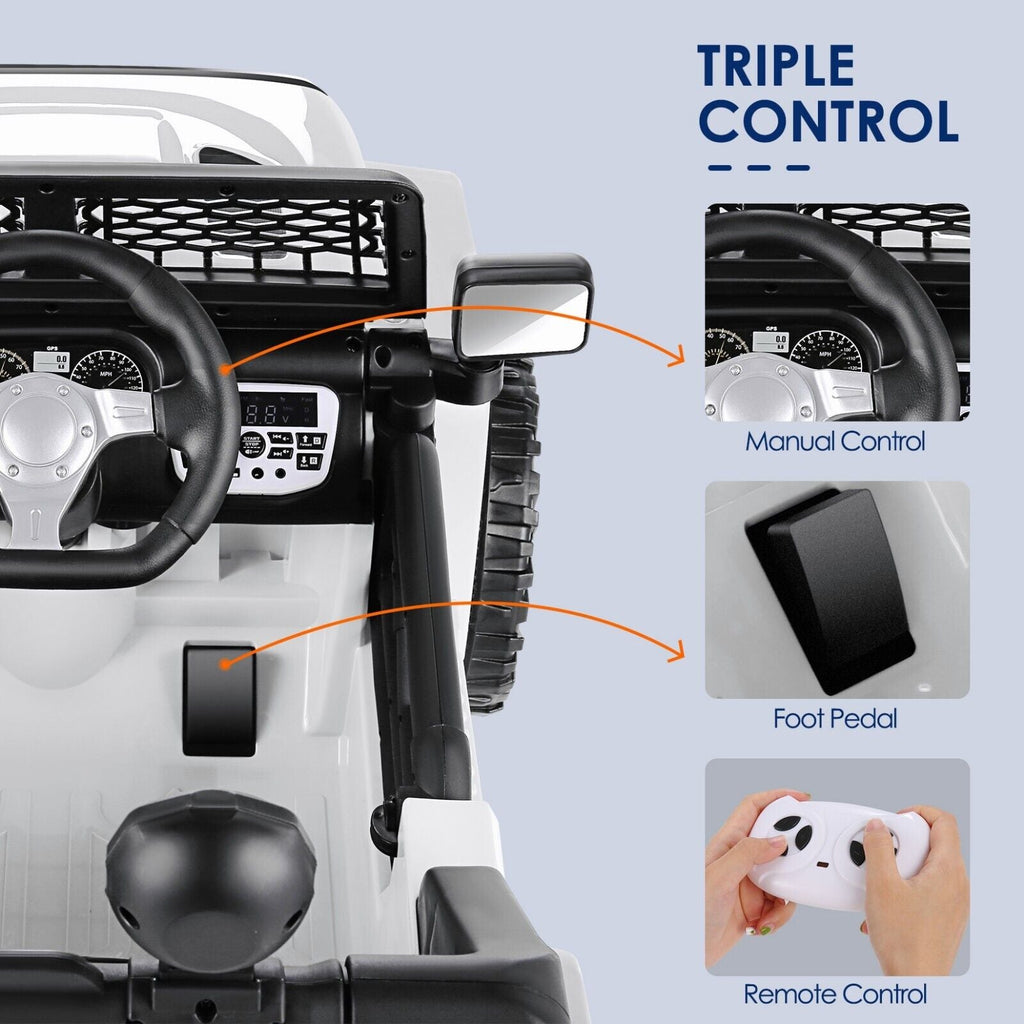 2-Seater Electric Ride-On Truck for Kids with Parental Remote Control - 12V