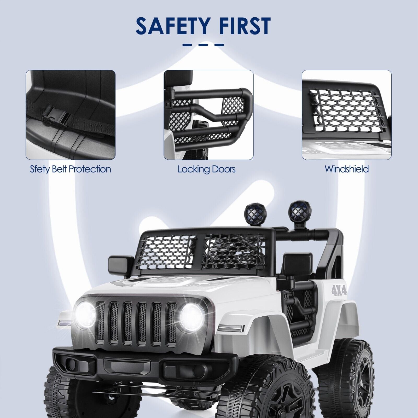 2-Seater Electric Ride-On Truck for Kids with Parental Remote Control - 12V