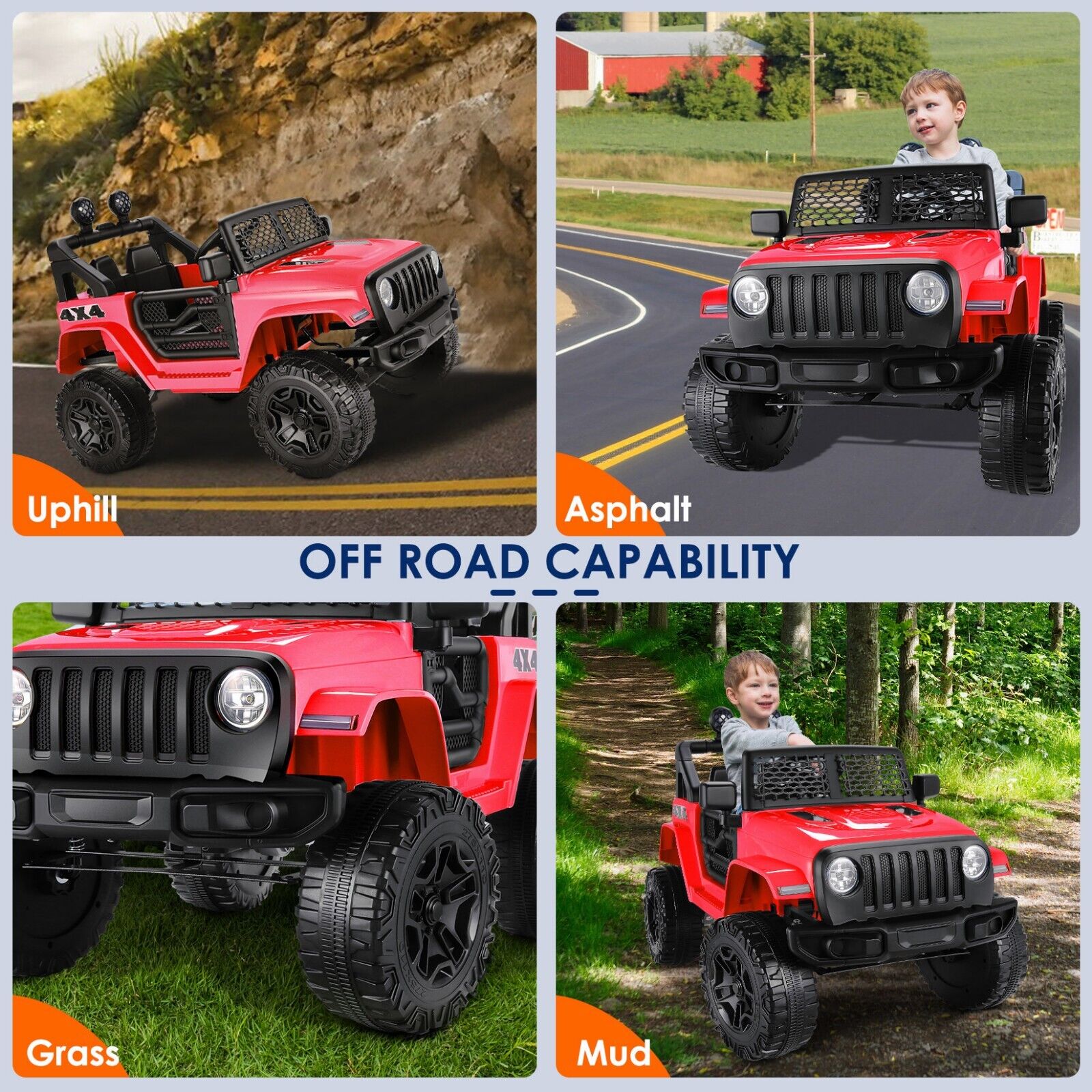 2-Seater Electric Ride-On Truck for Kids with Parental Remote Control - 12V