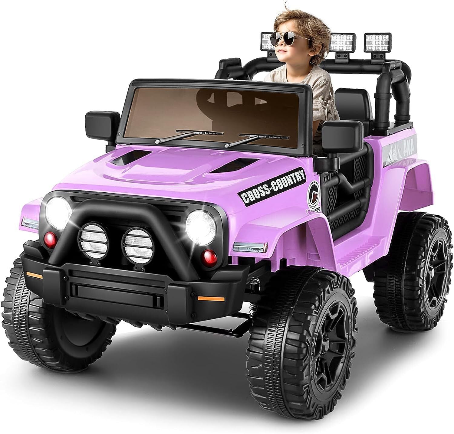 Electric Ride-On Car for Kids with Parent Remote Control and Music Player - 12V Truck Design