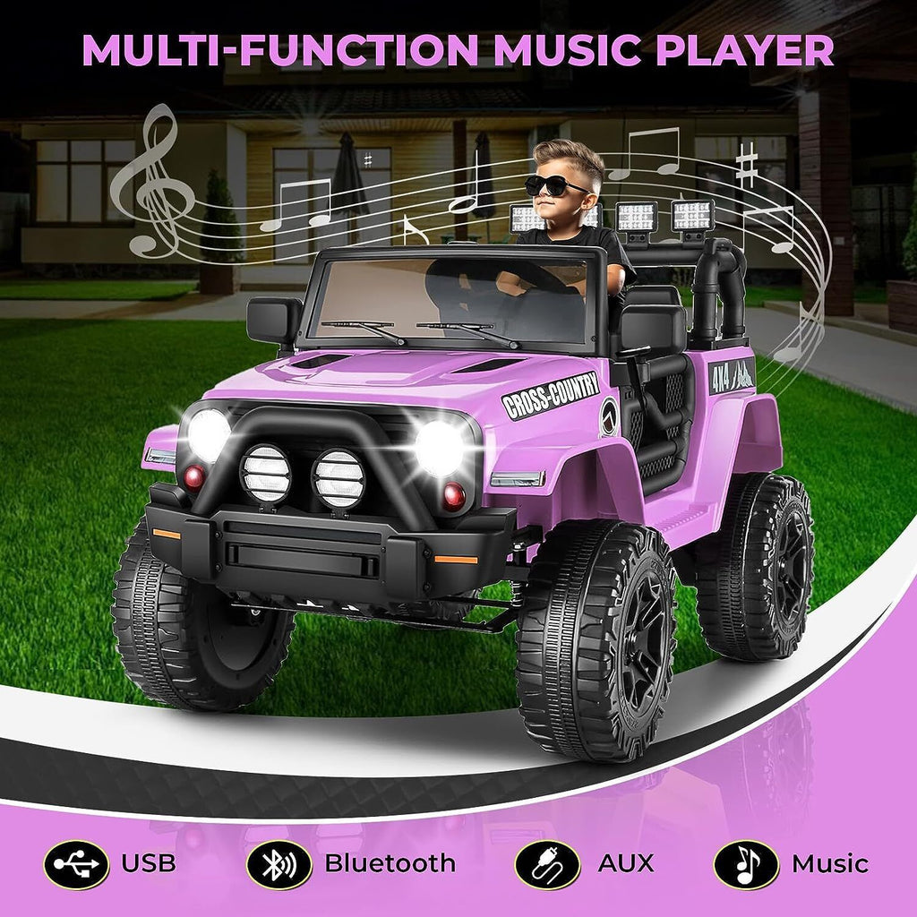 Ride On Electric Car for Kids with Remote Control and Suspension - 12V Truck Design