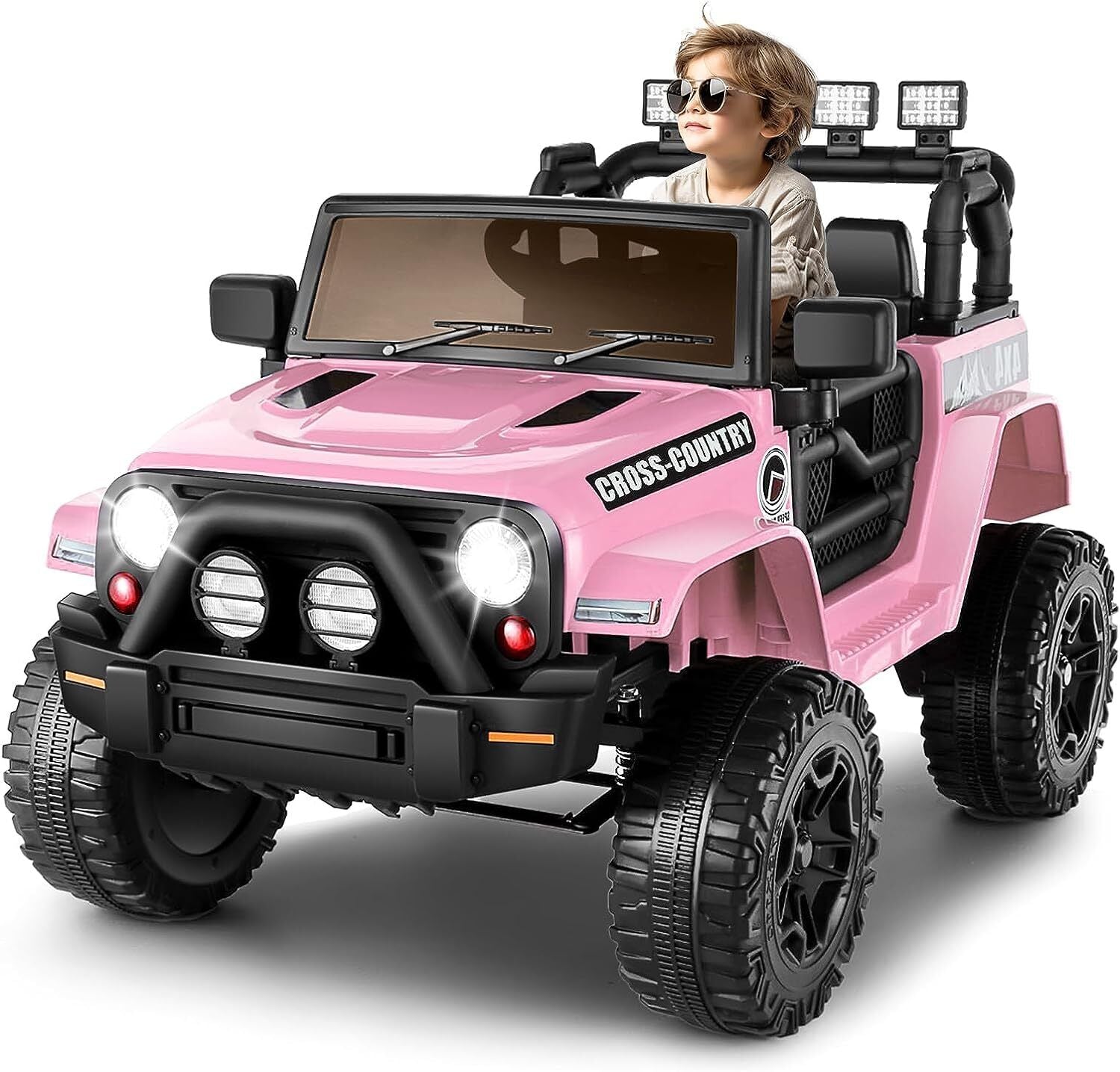 Electric Ride-On Car for Kids with Bluetooth and Music Player - 3 Speed Options