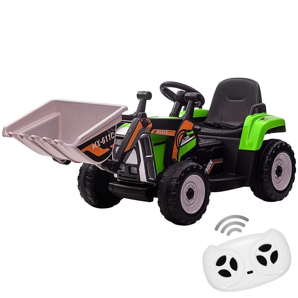 12V Battery-Powered Excavator Ride-On Toy with Music, Headlights, and Tractor Design - Perfect Gift for Kids