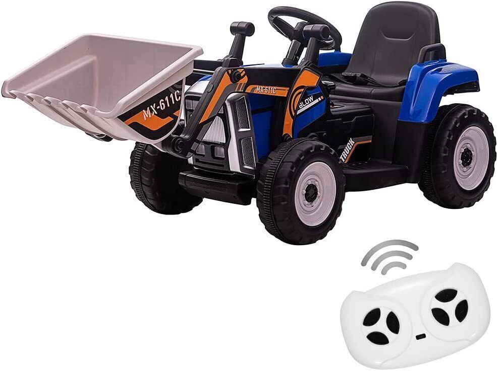 12V Battery-Powered Kids Excavator with Music, Headlight, Horn, and Remote Control