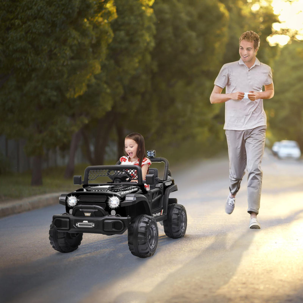 12V Battery Powered Ride On Truck with 2 Front LED Lights - Perfect Gift for Kids
