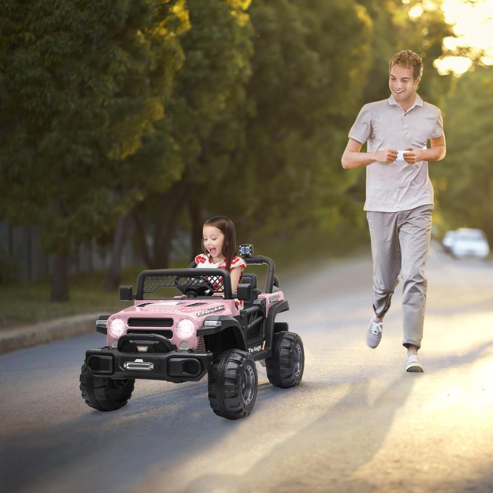 12V Battery Powered Ride On Truck with 2 Front LED Lights - Perfect Gift for Kids