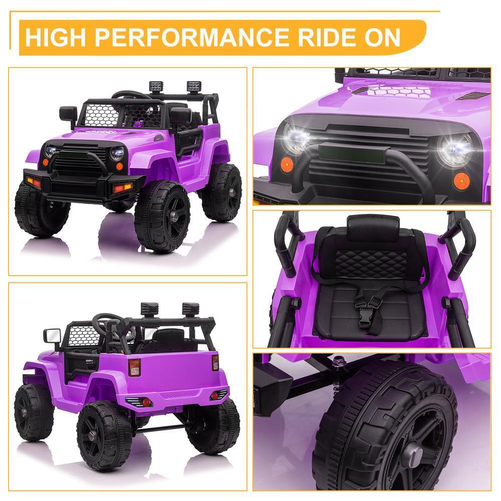 12V Battery Powered Ride-On Truck with Remote Control & LED Lights