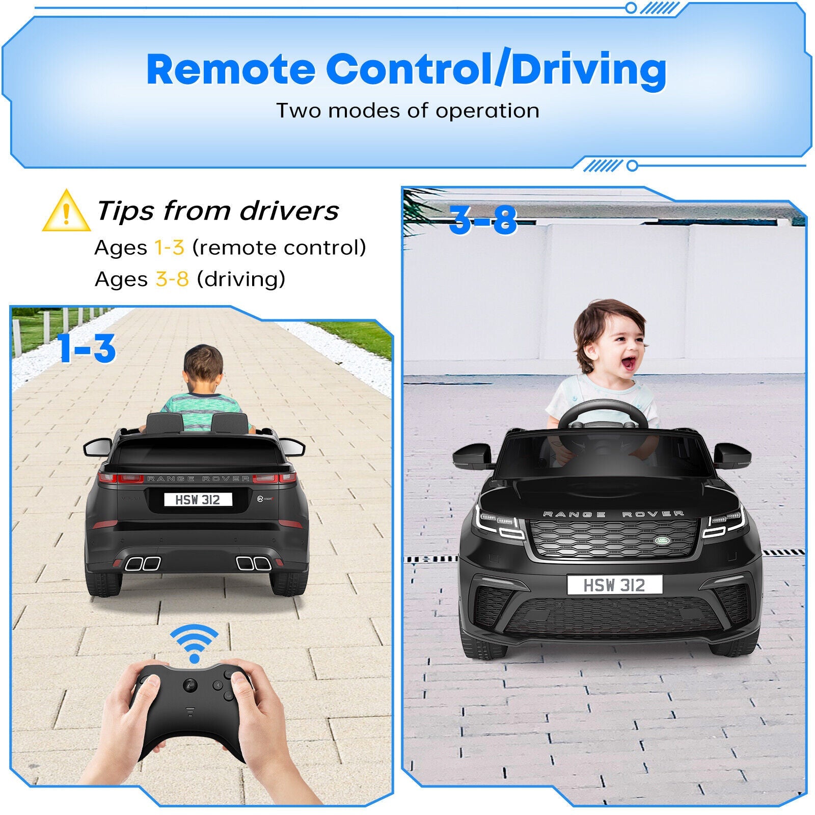 12V Battery Remote Control Ride on Truck Car Toy with MP3 Player for Kids