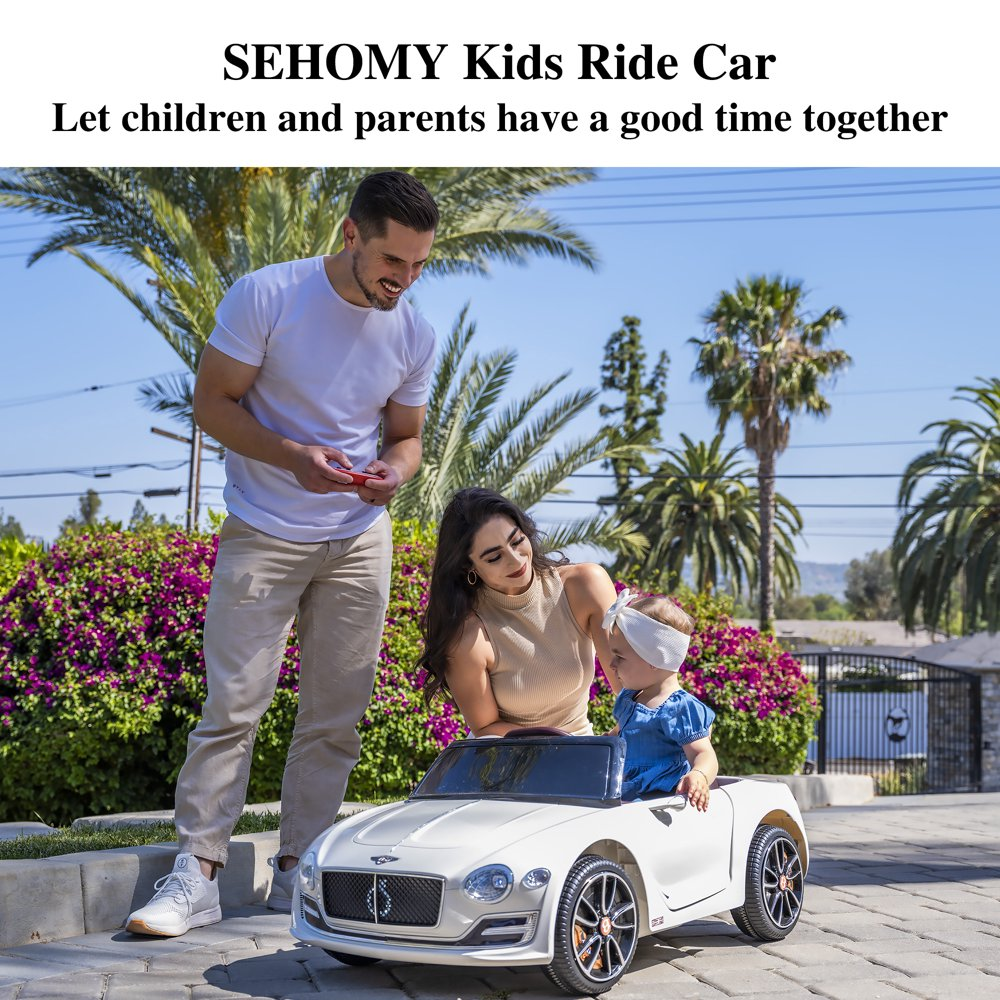 12V BENTLEY Style Electric Off-Road Ride on Car for Kids - White