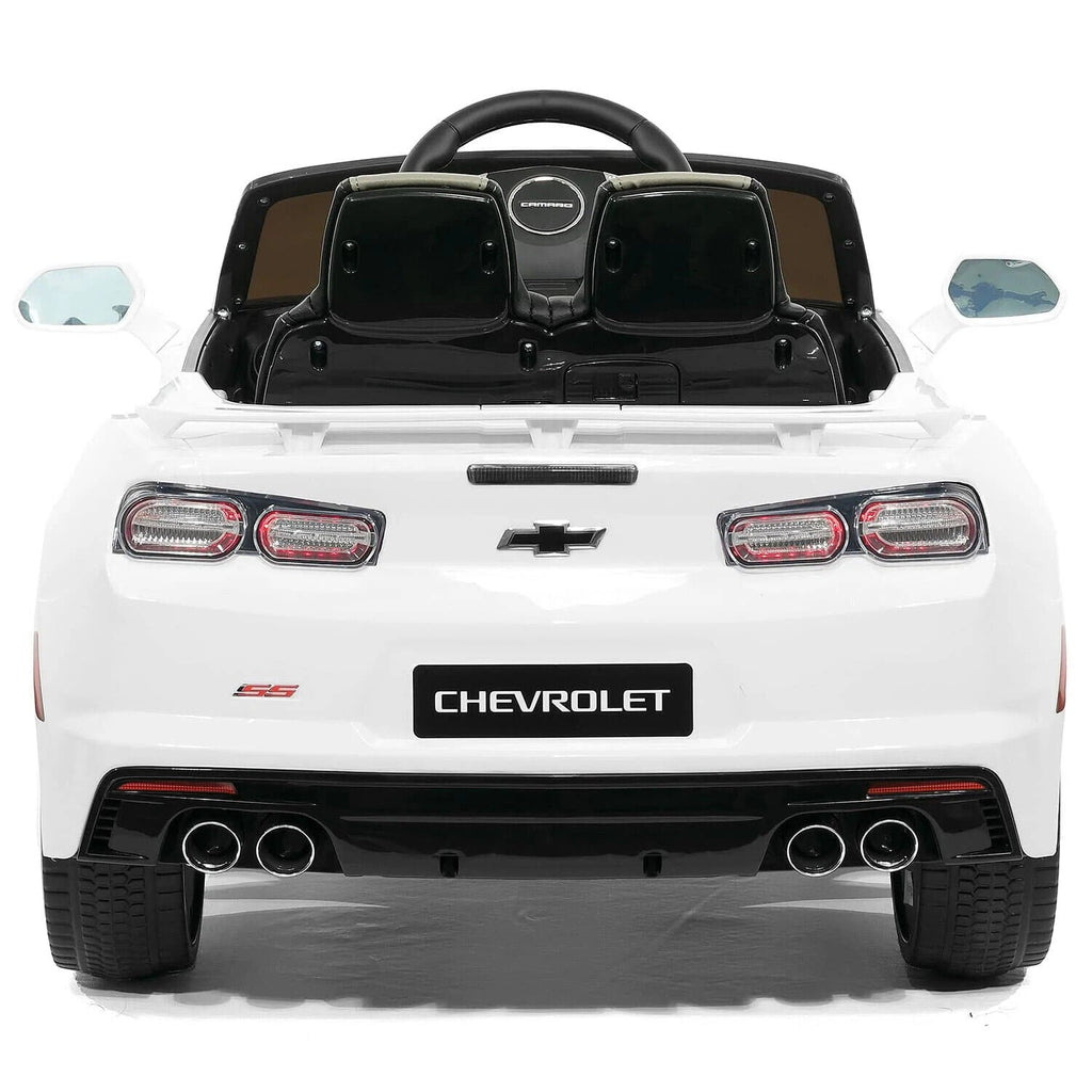 12V Chevrolet Camaro SS Ride-On Car with EVA Rubber Tires, Open Doors, 3 Speeds, and Remote Control