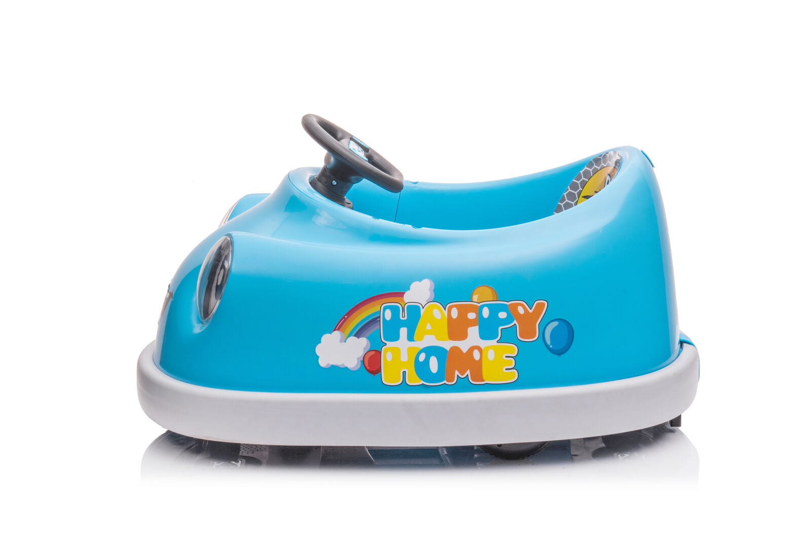 12V Dual Drive Electric Ride-On Bumper Car for Kids with Pushrod and Dinner Plate Design