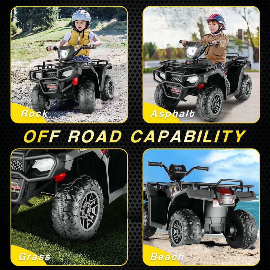 Electric 4-Wheeler Quad for Kids with 12V Battery and Dual 30W Motors