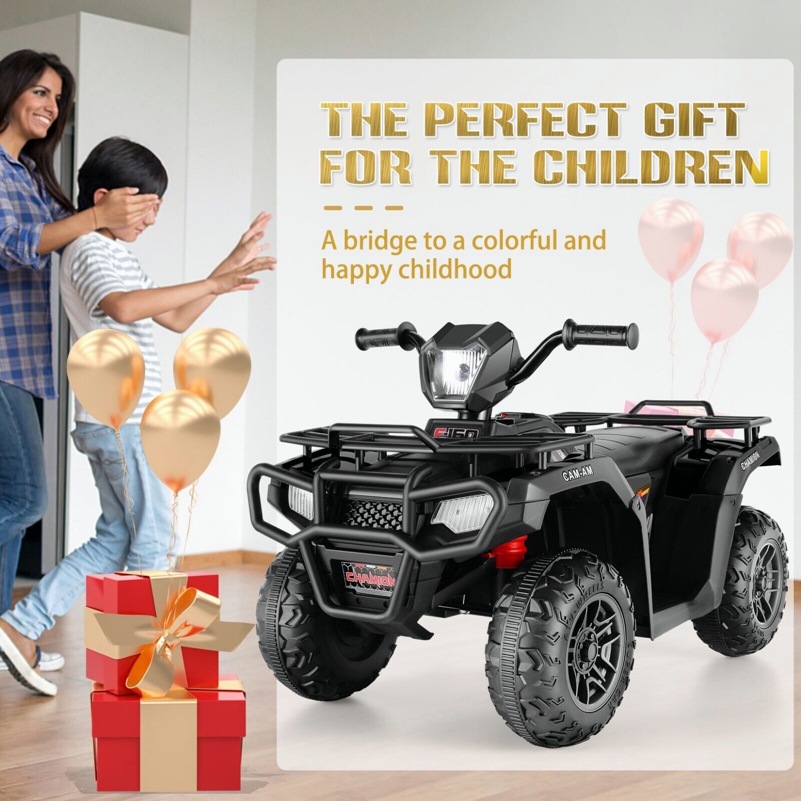 12V Battery Powered Electric ATV Quad Ride-On Car for Kids - Fun and Adventure on Wheels!