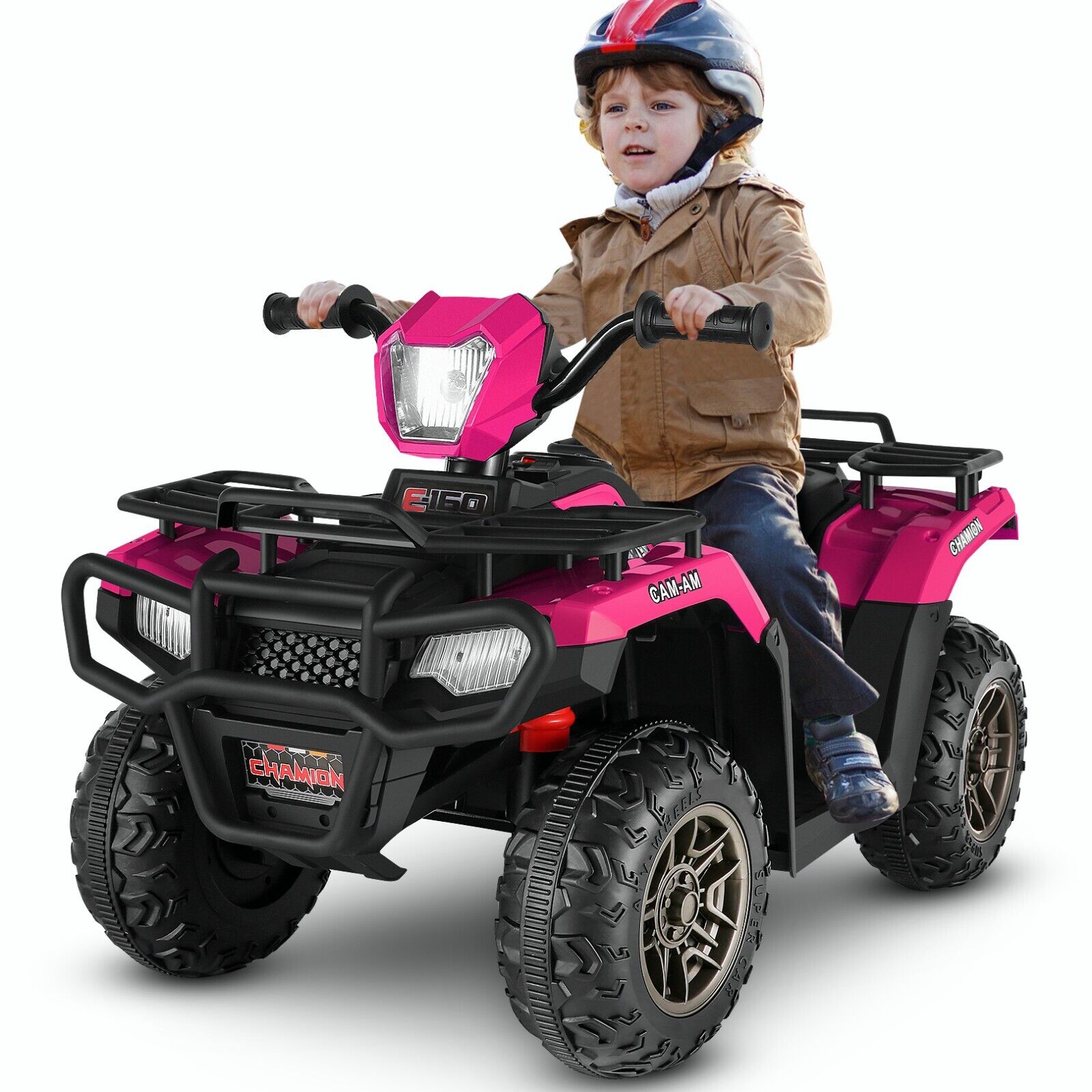 12V Electric Ride-On ATV Toy Car with USB/MP3, 4 Wheels for Kids Ages 3-6