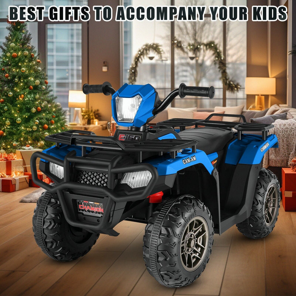 12V Electric Ride-On ATV Toy Car with USB/MP3, 4 Wheels for Kids Ages 3-6