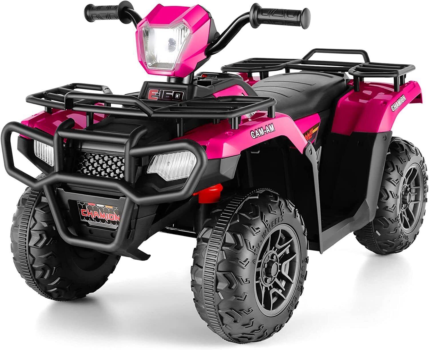 12V Electric ATV Quad for Kids Ages 3-6 in Sleek Black Design