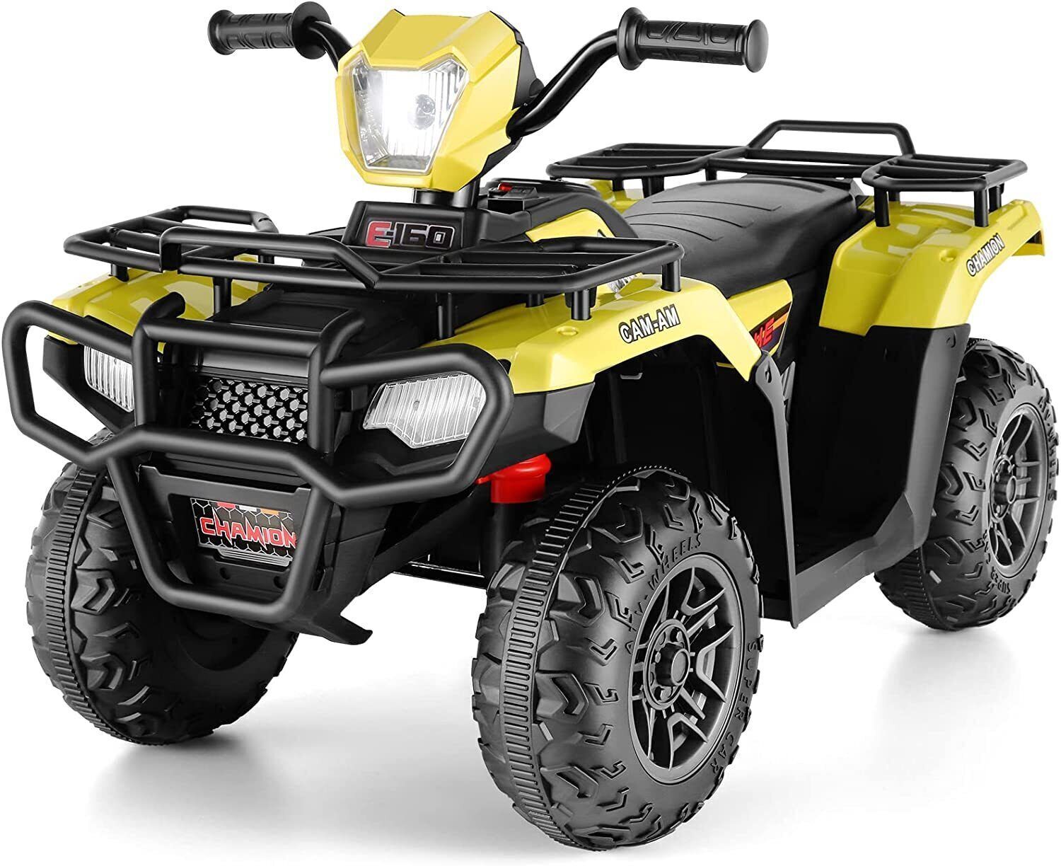 12V Electric ATV Quad for Kids Ages 3-6 in Sleek Black Design
