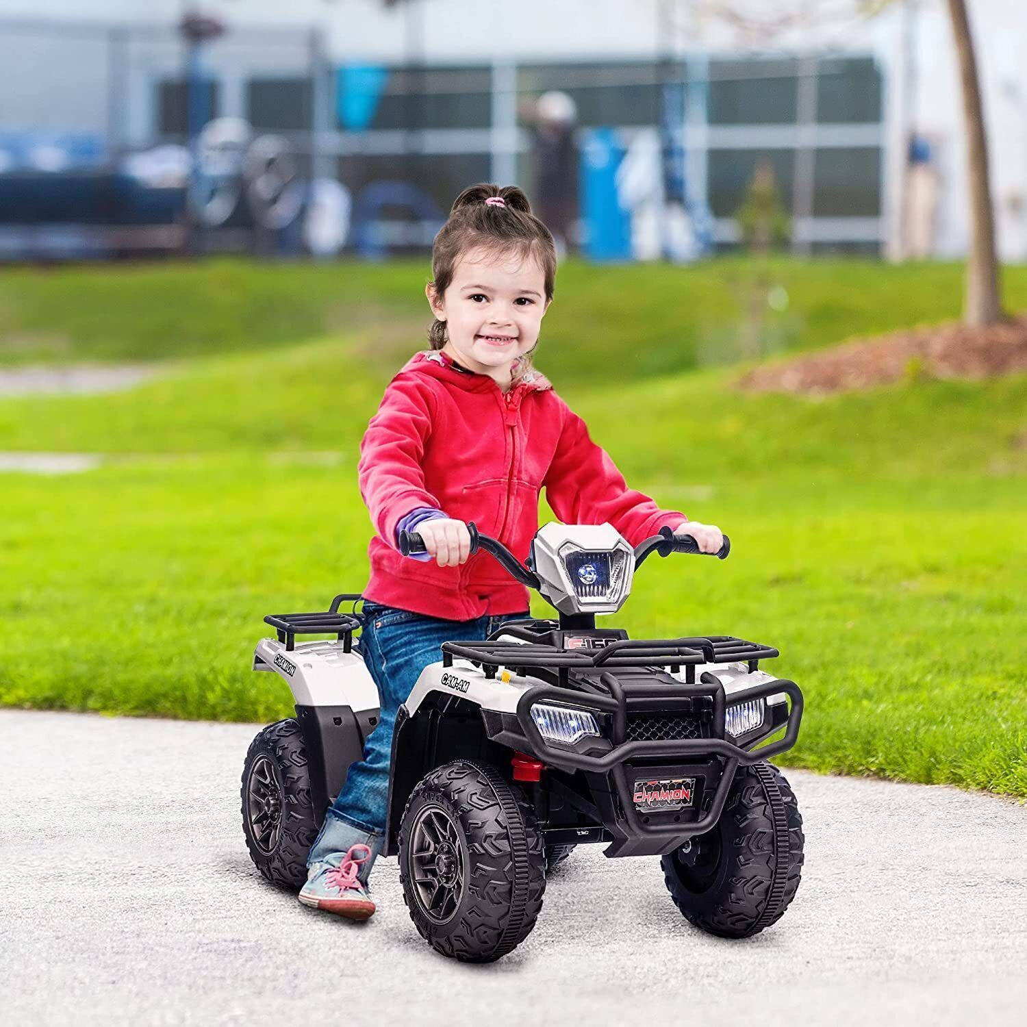 12V Electric Kids ATV Quad Car Truck in Black - Suitable for Ages 3-6 Years
