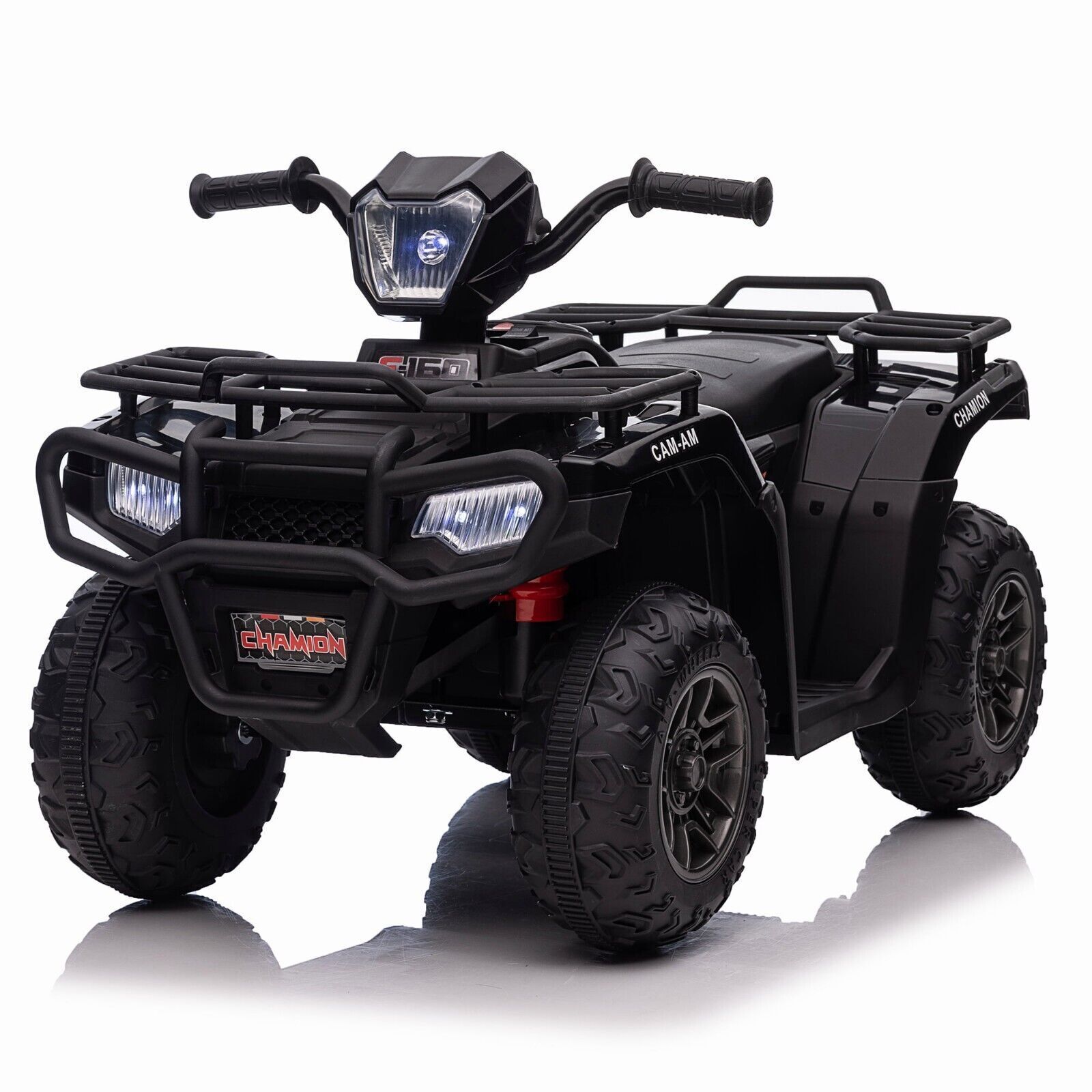 12V Electric Ride-On ATV for Kids - Black Quad Truck for Ages 3-6