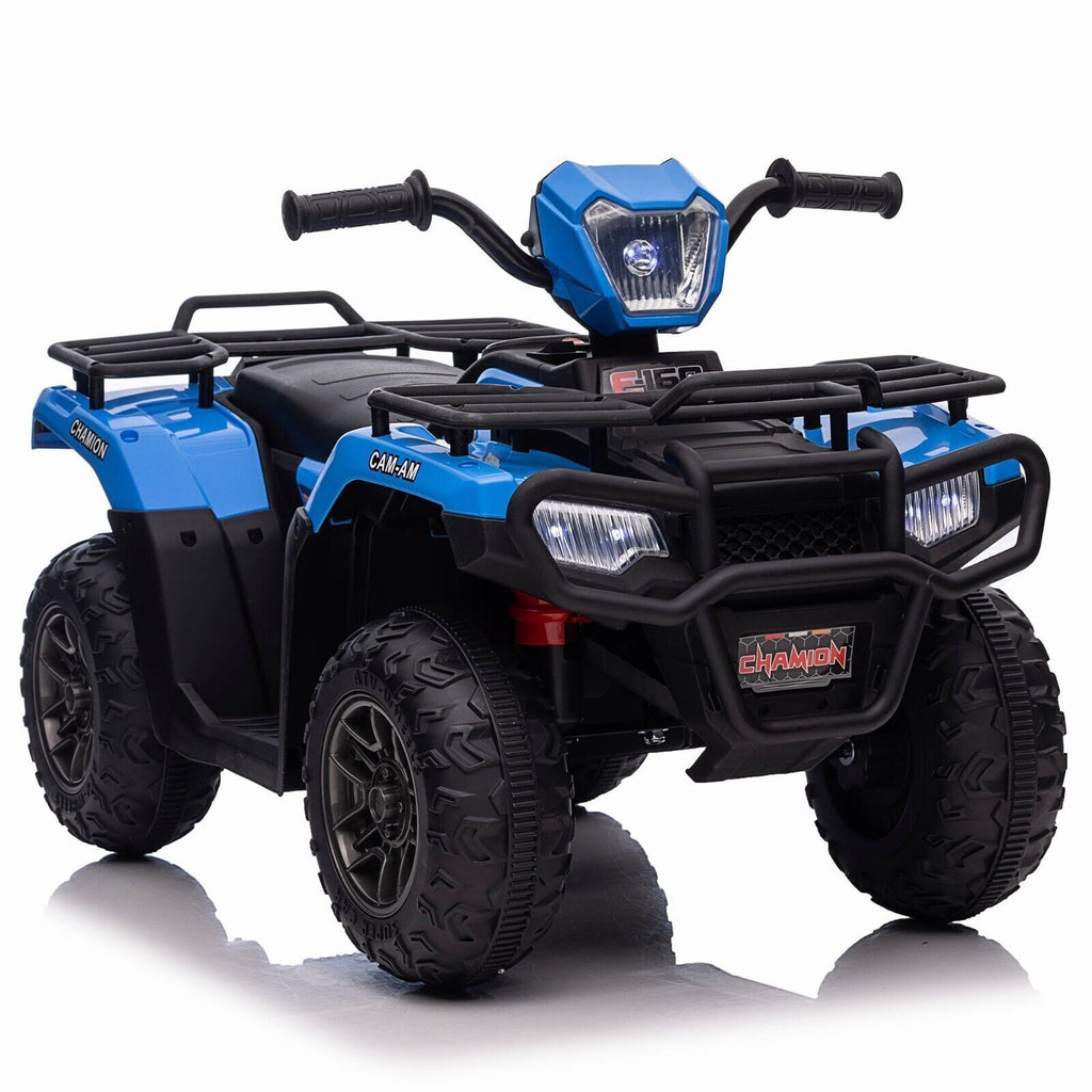 12V Electric Ride-On ATV for Kids - Black Quad Truck for Ages 3-6