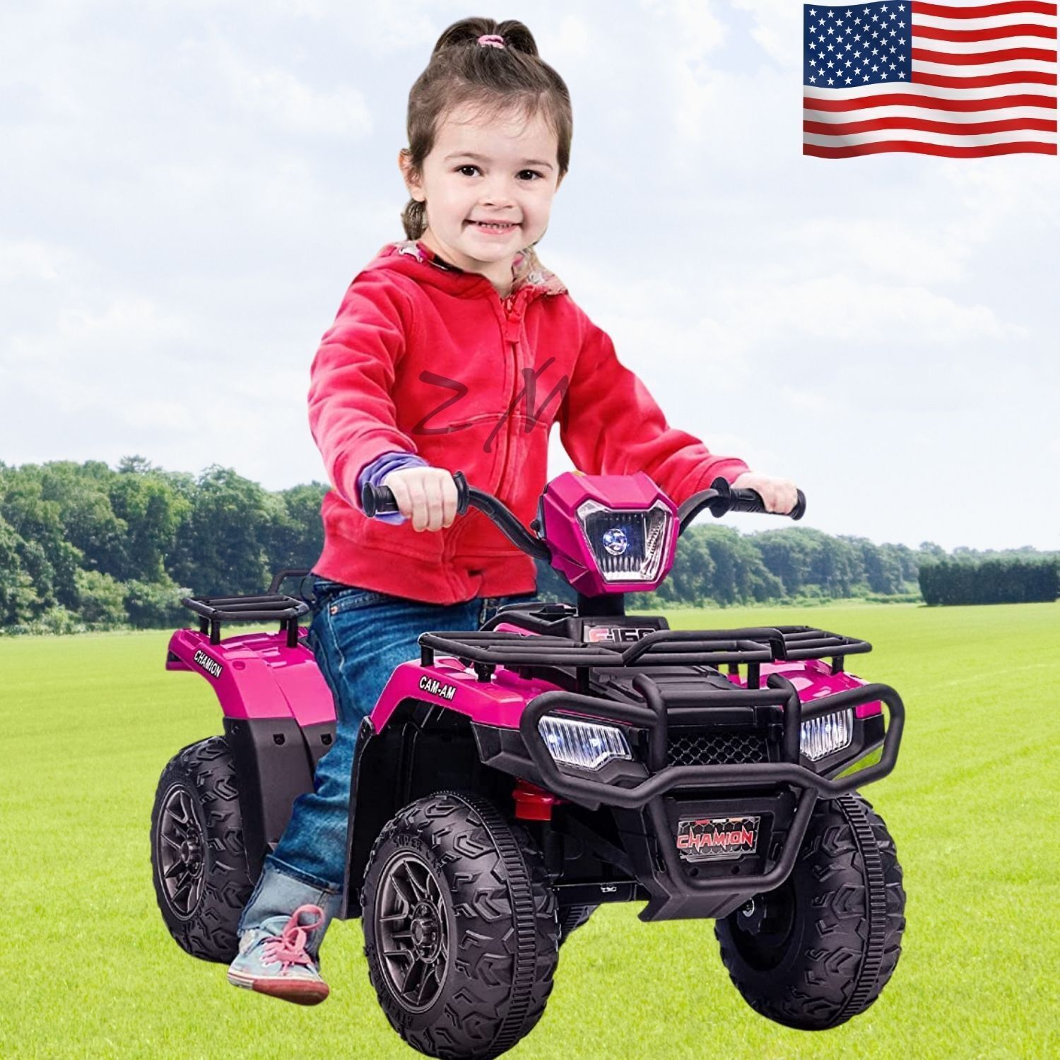Electric 4-Wheeler ATV Quad for Kids with LED Lights, USB and MP3 Player - Perfect Gift for Boys and Girls