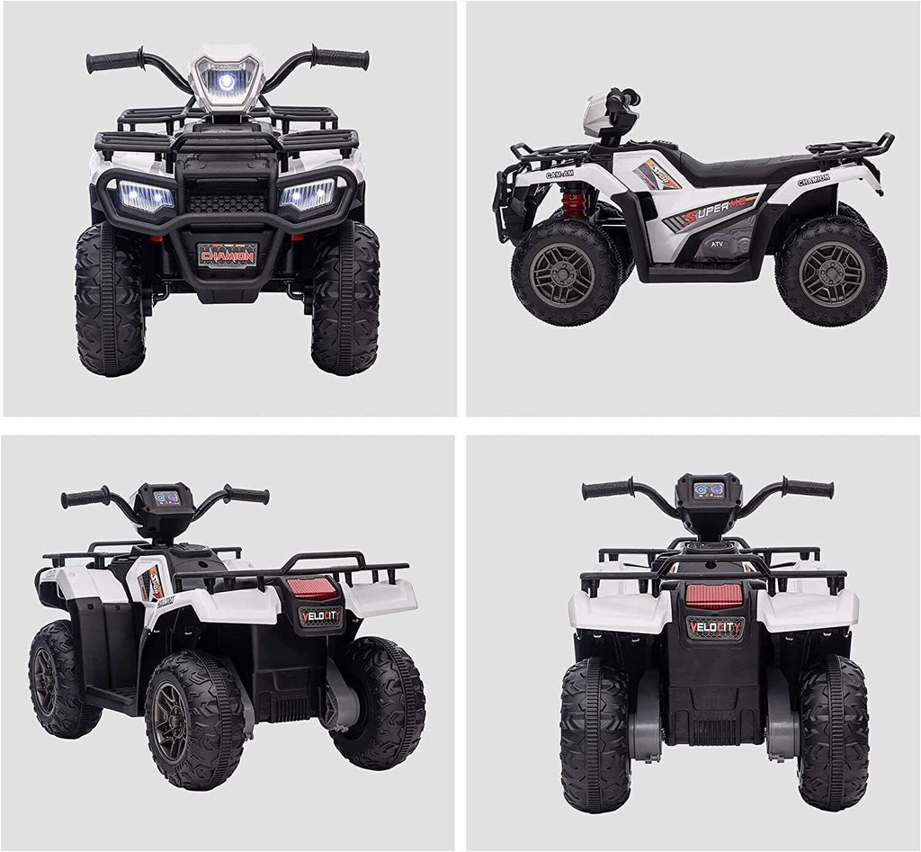 Electric 4-Wheeler ATV Quad for Kids with LED Lights, USB and MP3 Player - Perfect Gift for Boys and Girls