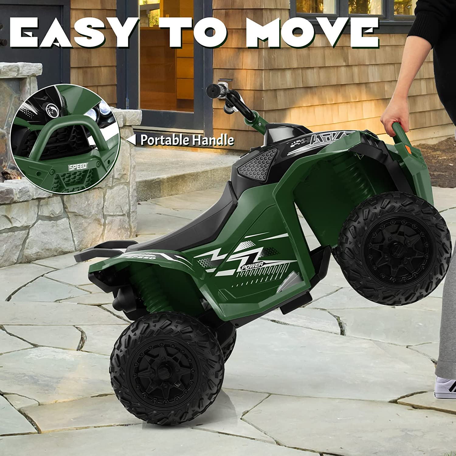 12V Electric Kids ATV with High/Low Speed and Treaded Tires