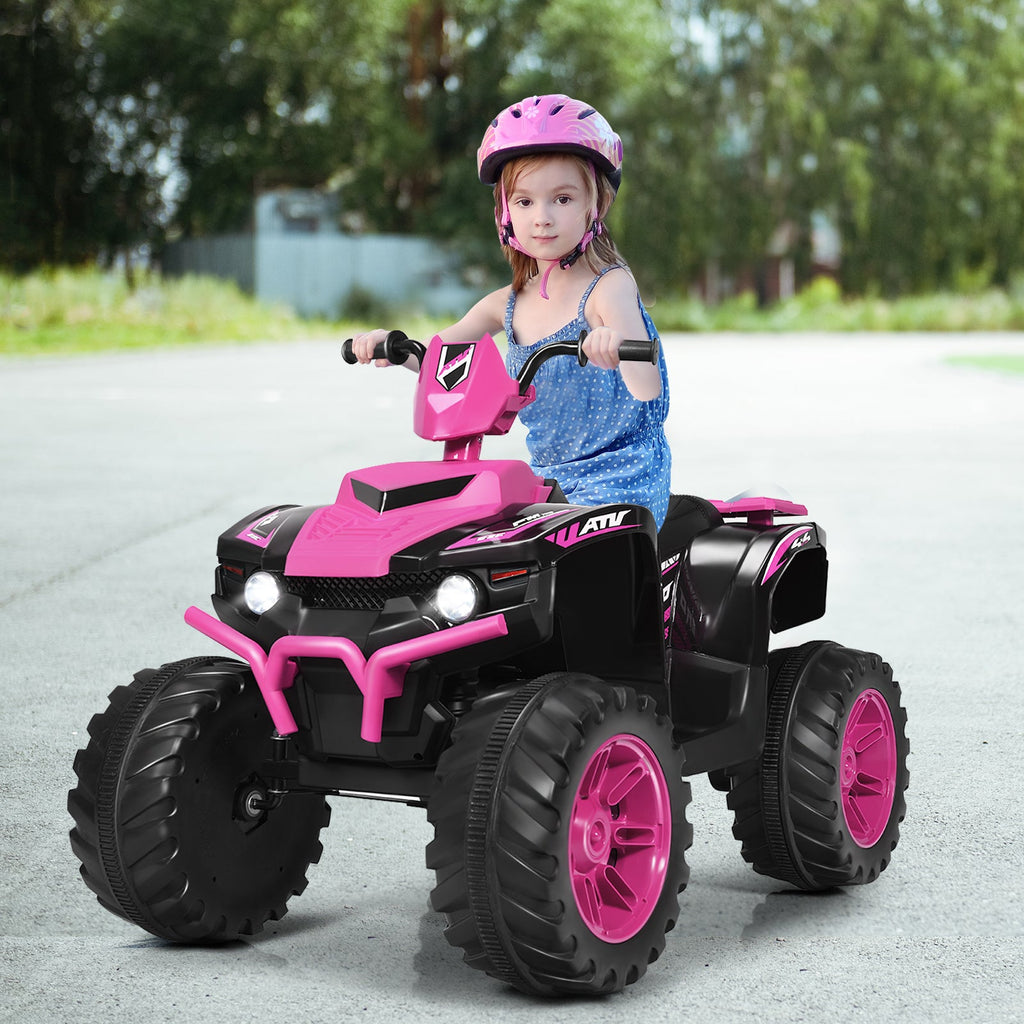 12V Electric Kids Quad ATV Ride On Car with LED Lights - The Perfect Ride for Your Little One!