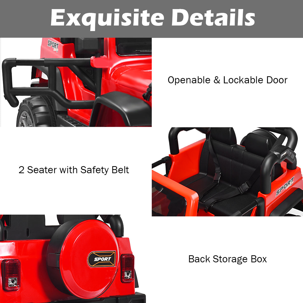 12V Electric Kids Ride On Jeep Car with Remote Control - Perfect for Little Adventurers!