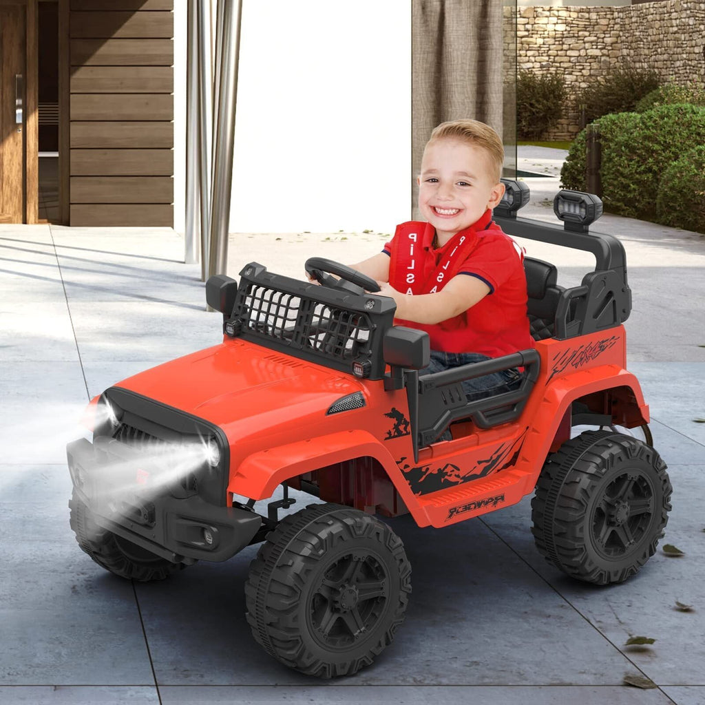 12V Electric Kids Ride On Jeep with Bluetooth Remote and Safety Belt