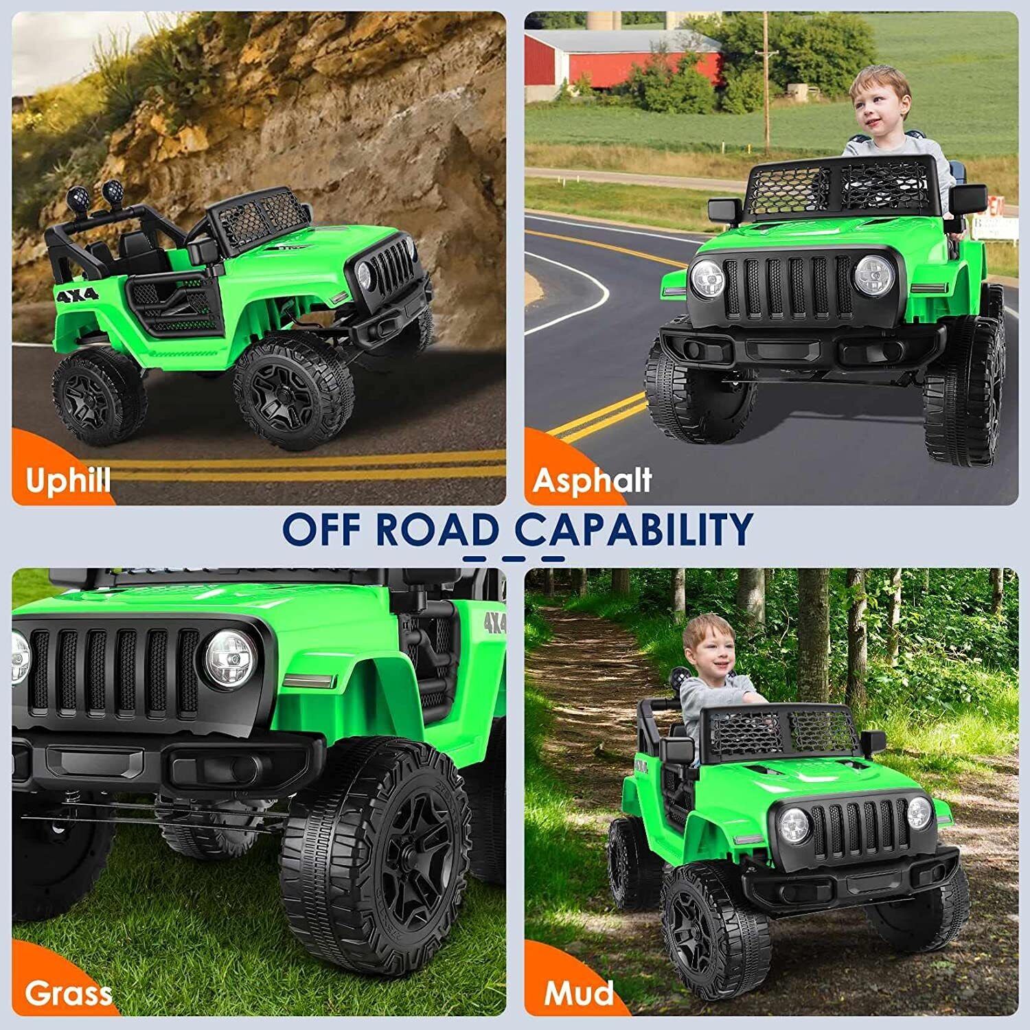 12V Electric Ride On Truck for Kids with Remote Control and MP3 Player - Powerful Battery-Powered Fun!