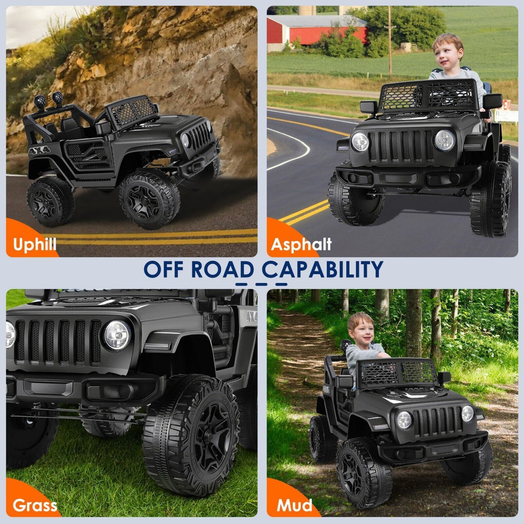 Electric 12V Battery-Powered Ride-On Car with Remote Control and MP3/USB Compatibility - Perfect Gift for Kids